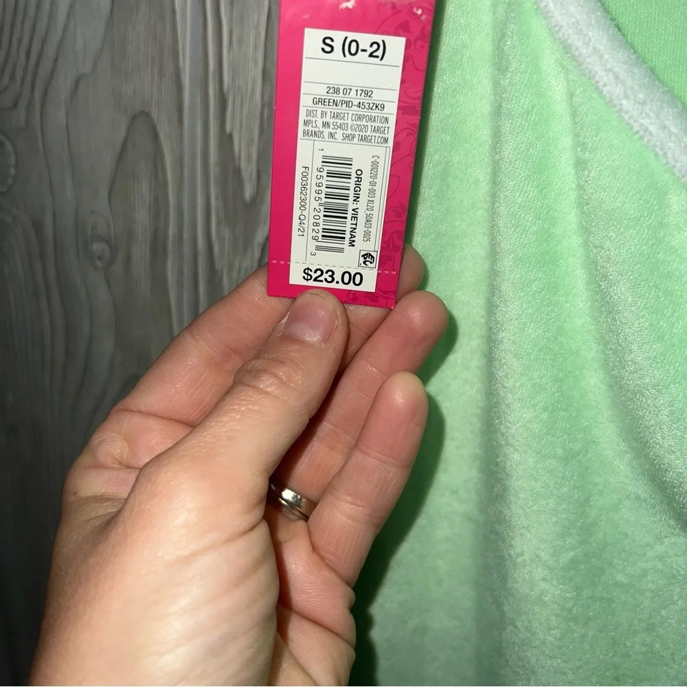 Y2K Xhilaration Junior Girls Neon Green Terry Halter Cover Up Dress size small